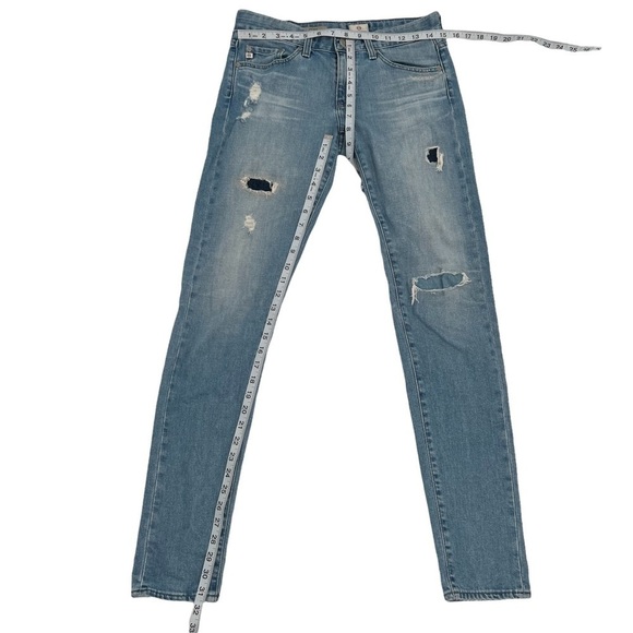 Ag Adriano Goldschmied The Nikki Relaxed Distressed Skinny Jeans Size 26 Womens - Picture 5 of 9